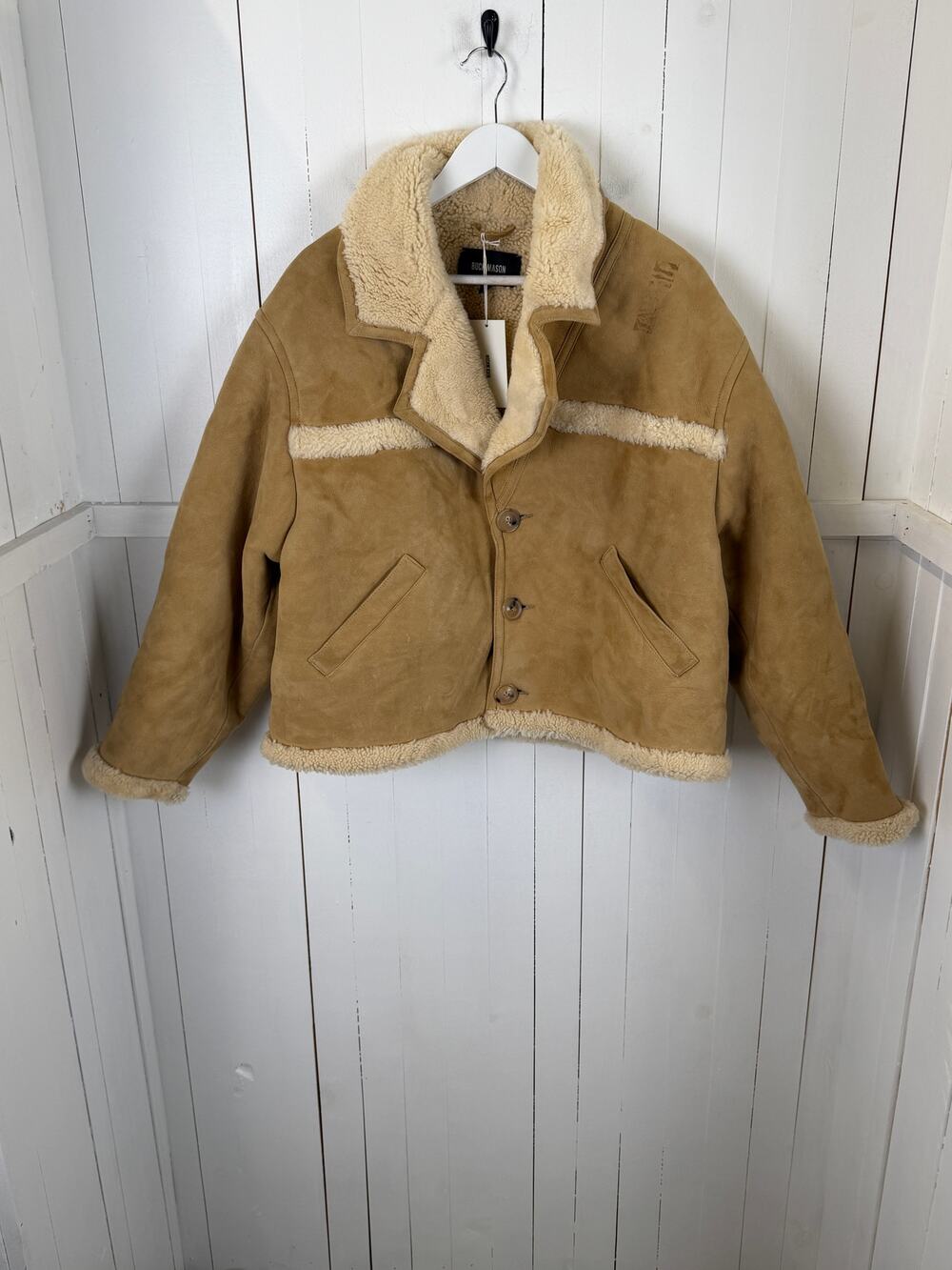 Buck Mason Shearling Jacket Tan Cream XL Women’s